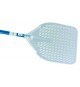 PALA PER PIZZA IN ALLUMINIO RETTANGOLARE FORATA CM.36x36 MANICO 120 CM. AZZURRA
