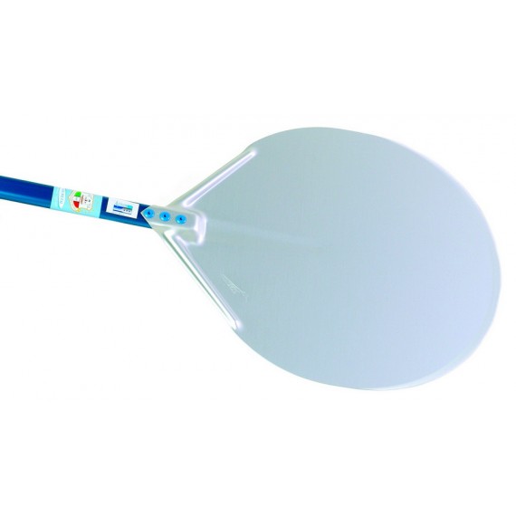 PALA PER PIZZA IN ALLUMINIO RETTANGOLARE CM.45x45 MANICO 180 CM. AZZURRA