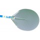 PALA PER PIZZA IN ACCIAIO INOX ALTO SCORRIMENTO RETTANGOLARE CM.36x36 MANICO 120 CM. AZZURRA