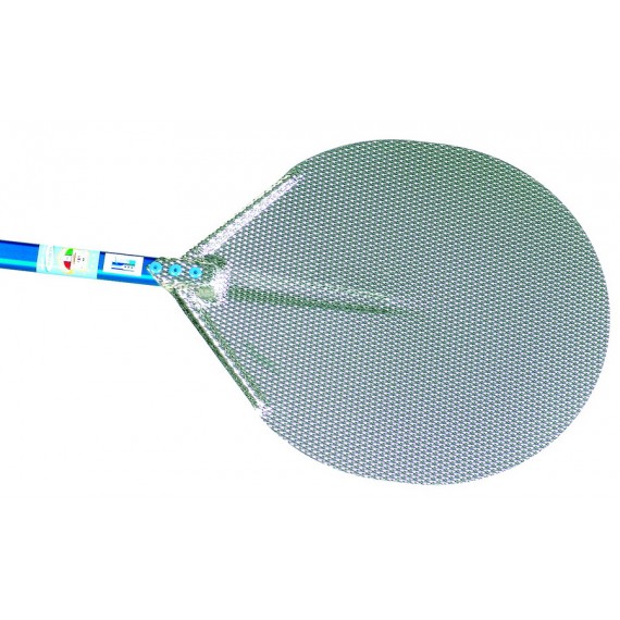 PALA PER PIZZA IN ACCIAIO INOX ALTO SCORRIMENTO RETTANGOLARE CM.36x36 MANICO 120 CM. AZZURRA
