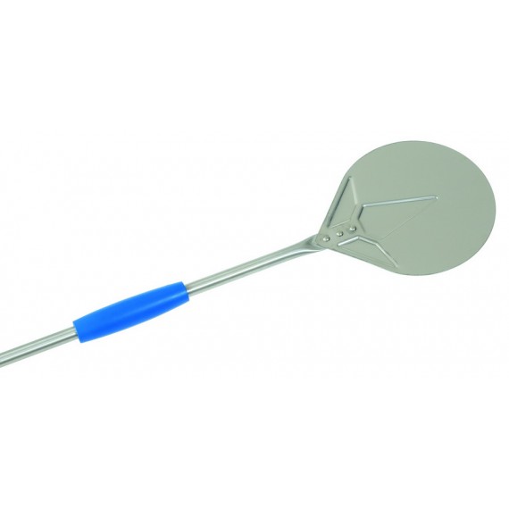 PALA PER PIZZA IN ALLUMINIO RETTANGOLARE CM.41x41 MANICO 60 CM. AZZURRA