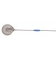PALETTINO PER PIZZA ACCIAIO INOX FORATO CM.26 MANICO 180 CM. AZZURRA