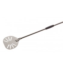 PALETTINO PER PIZZA ACCIAIO INOX RINFORZATO FORATO CM.20 MANICO 120 CM. ALICE