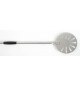 PALETTINO PER PIZZA ACCIAIO INOX FORATO CM.26 MANICO 120 CM. AURORA