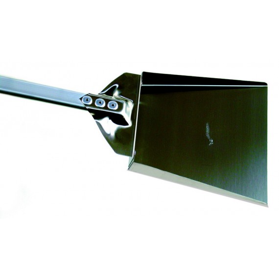 PALETTA RACCOGLI CENERE IN ACCIAIO INOX MANICO 200 CM. IN ALLUMINIO
