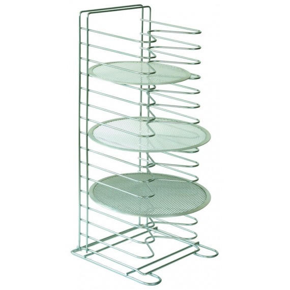 TEGLIA RETTANGOLARE PER PIZZA IN LAMIERA BLUITA BORDO SVASATO 40x60x3 CM.