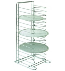 TEGLIA RETTANGOLARE PER PIZZA IN LAMIERA BLUITA BORDO SVASATO 40x60x3 CM.