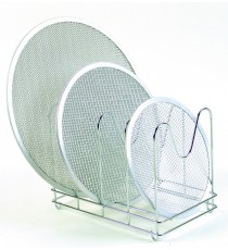 TEGLIA RETTANGOLARE PER PIZZA IN LAMIERA BLUITA BORDO SVASATO 40x60x3 CM.