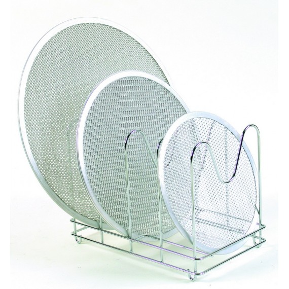 TEGLIA RETTANGOLARE PER PIZZA IN LAMIERA BLUITA BORDO SVASATO 40x60x3 CM.