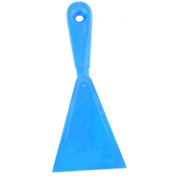SPATOLA TRIANGOLARE FLESSIBILE 11x10 CM. IN ACCIAIO INOX MANICO IN PLASTICA
