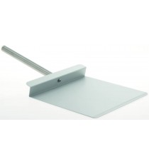 PALETTA OVALE 21x18 CM. IN ACCIAIO INOX MANICO IN POLIMERO