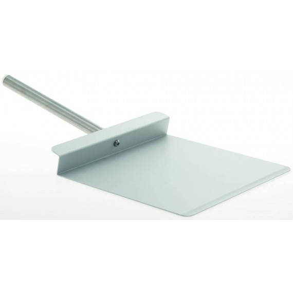 PALETTA OVALE 21x18 CM. IN ACCIAIO INOX MANICO IN POLIMERO
