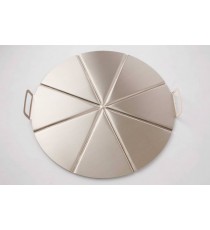 VASSOIO 6 SPICCHI 45 CM. IN ALLUMINIO CON MANICI PIEGATI