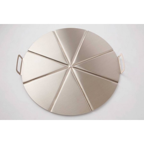 VASSOIO 6 SPICCHI 45 CM. IN ALLUMINIO CON MANICI PIEGATI