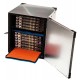 BOX RIGIDO CON GUIDE COIBENTATO PER TRASPORTO PIZZA PER 12 CARTONI DA 33 CM.