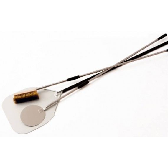 SET PIZZA PROFESSIONALE 7 ARTICOLI PALA 36 CM. FORATA AZZURRA