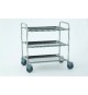 CARRELLO IN ACCIAIO INOX LINEA MENSA 3 RIPIANI ESTRAIBILI 103x58x93 CM.