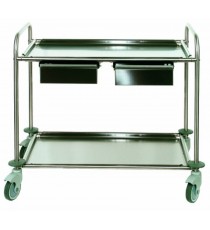 CARRELLO IN ACCIAIO INOX LINEA MENSA 3 RIPIANI ESTRAIBILI 103x58x93 CM.