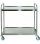 CARRELLO IN ACCIAIO INOX LINEA MENSA 2 RIPIANI NON REMOVIBILI 83x52x93 CM.