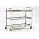 CARRELLO IN ACCIAIO INOX LINEA MENSA 2 RIPIANI NON REMOVIBILI 103x58x93 CM.