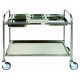CARRELLO IN ACCIAIO INOX LINEA MENSA 3 RIPIANI NON REMOVIBILI 103x52x93 CM.