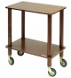 CARRELLO LEGNO MASSELLO CON 2 RIPIANI IN LEGNO MASSELLO LINEA ASSO 40x70x78 CM.