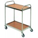 CARRELLO LEGNO MASSELLO CON 2  RIPIANI IN LEGNO LAMINATO LINEA ASSO 40x70x78 CM.