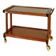 CARRELLO ACCIAIO INOX CON 1 CASSETTO 2 RIPIANI IN LEGNO LAMINATO CON CUPOLA  1 SUP. ESTR. LINEA LAMINATO STANDARD 98x52x93 CM.