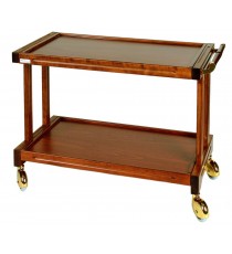 CARRELLO ACCIAIO INOX CON 1 CASSETTO 2 RIPIANI IN LEGNO LAMINATO CON CUPOLA  1 SUP. ESTR. LINEA LAMINATO STANDARD 98x52x93 CM.