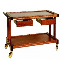 CARRELLO IN LEGNO MASSELLO 2 RIPIANI LINEA MASSELLO 106x50x83 CM.
