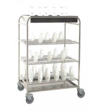 CARRELLO SCOLAPIATTI IN ACCIAIO INOX PER 248 PIATTI