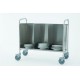 CARRELLO PORTAPIATTI E PORTAVASSOI IN ACCIAIO INOX
