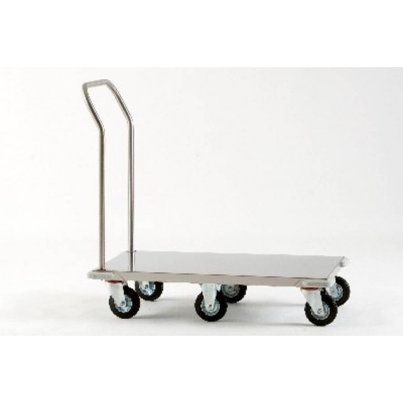 CARRELLO PORTACASSE IN ACCIAIO INOX 57x97x103 CM.