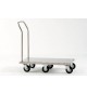 CARRELLO PORTACASSE IN ACCIAIO INOX 57x97x103 CM. 6 RUOTE