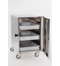 CARRELLO PORTACASSE IN ACCIAIO INOX 57x97x103 CM.