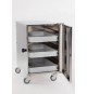 MOBILE PORTA CASSETTE 60x40 CARRELLATO IN ACCIAIO INOX