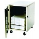 CARRELLO PORTACASSE IN ACCIAIO INOX 57x97x103 CM.