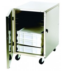 CARRELLO PORTACASSE IN ACCIAIO INOX 57x97x103 CM.