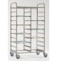 CARRELLO RITIRO VASSOI IN ACCIAIO INOX 20 POSTI EURONORM 37x53 CM.