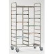CARRELLO RITIRO VASSOI  IN ACCIAIO INOX 10 POSTI GASTRONORM 32,5x53 CM.