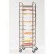 CARRELLO RITIRO VASSOI IN ACCIAIO INOX 30 POSTI EURONORM 37x53 CM.