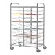 CARRELLO RITIRO VASSOI UNIVERSALE IN ACCIAIO INOX CROMATO 10 POSTI