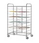 CARRELLO RITIRO VASSOI UNIVERSALE IN ACCIAIO INOX CROMATO 30 POSTI