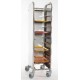 CARRELLO RITIRO VASSOI UNIVERSALE IN ACCIAIO INOX CROMATO 30 POSTI