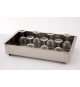 VASCHETTA SUPERIORE PORTA BICCHIERI E BOTTIGLIE IN ACCIAIO INOX