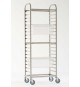 CARRELLO IN ACCIAIO INOX PER 18 TEGLIE GASTRONORM 1/1 H. 6,5 CM.