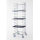 CARRELLO IN ACCIAIO INOX PER 18 TEGLIE 1/1 GASTRONORM H. 6,5 CM.