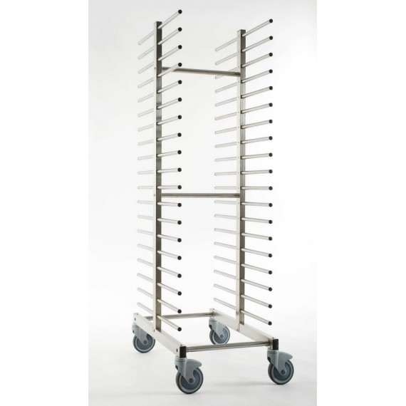 RASTRELLIERA PORTATEGLIE IN ACCIAIO ZINCATO PER 20 TEGLIE 60x40 CM.