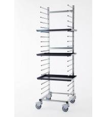RASTRELLIERA PORTATEGLIE IN ACCIAIO ZINCATO PER 20 TEGLIE 60x40 CM.