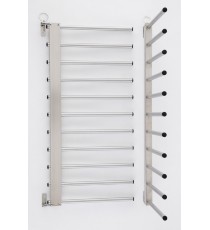 RASTRELLIERA PORTATEGLIE IN ACCIAIO INOX  PER 15 TEGLIE 60x40 CM. H. 10 CM.